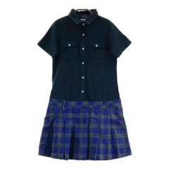 サイズ：M KAPPA GOLF カッパゴルフ  ウール混 半袖ワンピース チェック柄 ネイビー系 [240101543374] ゴルフウェア レディース ストスト