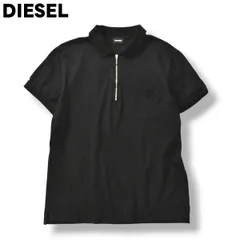 新品】DIESEL ディーゼル ネイビー ジッパーポロシャツ Lサイズ