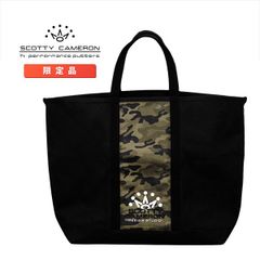 スコッティキャメロン キャンバス トートバッグ カモ ブラック 101826 7ポイントクラウン Scotty Cameron TOTE BAG CAMO カモフラージュ
