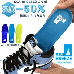 SEA BREEZE インソール SB-005 吸水速乾性 レギュラーモデル ドライスルー 靴 中敷き スニーカー ブーツ 革靴 シーブリーズ Dry Through ジェル mint fit gel 冷感 足 営業マン 外回り 足汗 
