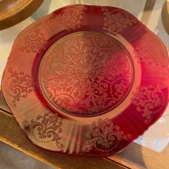 アンティーク　ディプレッション　グラス　ウラン　ガラス　調味料台　カップ　レア アンティーク ディプレッション グラス ウラン ガラス 調味料台