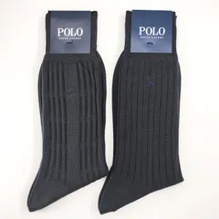 【未使用品】ポロ　ラルフローレン　メンズソックス　ロゴ刺繍　ファッションショックス　カジュアル　25～26㎝ （管理番号：2-001）