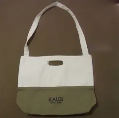 [TK] カルディ 2wayショルダーバック コーヒーの日 ホワイト×カーキ KALDIのサムネイル