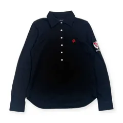 PEARLY GATES パーリーゲイツ 鹿の子 長袖 ポロシャツ 1/ブラック レディース ゴルフ