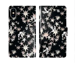 [iPhone15 Plus] iPhone16 Pro ケース スカラー スマホケース 手帳型 iPhone16 Plus ケース アイフォン16 15 14 13 12 11 スマホカバー 全機種対応 手帳 ScoLar ブラック 星柄 スター シンプル