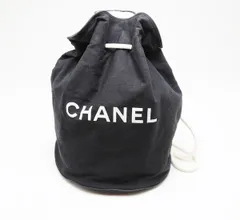 シャネル　巾着　ショルダーバッグ　ブラック　コットン　ノベルティ