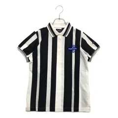 中古 レディース パーリーゲイツ PEARLY GATES 半袖ポロシャツ 0(S) 白×紺  ホワイト×ネイビー ストライプ柄