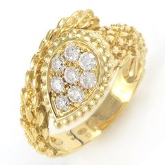 ブシュロン BOUCHERON リング セルパン ボエム スモール JRG04CAB1 スネーク 8ポイント ダイヤモンド 0.33ct K18YG 12号 / #52 【中古】のサムネイル