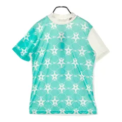 coco 中古 ロックデュード ROCK・DUDE レディース 半袖ポロシャツ 3(L) 黒×グレー×白 花柄×迷彩 coco 中古 ロックデュード ROCK・DUDE レディース 半袖