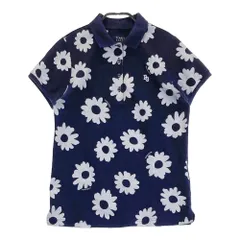 サイズ：1 PEARLY GATES パーリーゲイツ 2023年モデル 半袖ポロシャツ 花柄 ネイビー系 [240101285047]# ゴルフウェア レディース ストスト