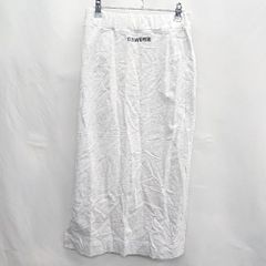 ◇ Θ CONVERSE コンバース ロゴプリント ウエストゴム 膝下丈 タイト スカート サイズM グレー系 レディース E 【1502180012266】