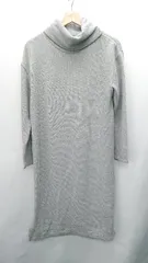 ◇ GLOBAL WORK グローバルワーク ニット生地　タートルネック 長袖 マキシ ワンピース サイズM グレー系 レディース E  【1408060023394】