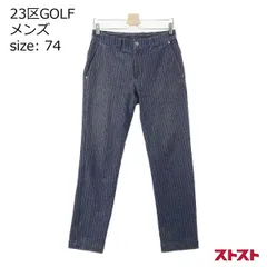 中古 レディース 23区ゴルフ 23区GOLF パンツ 64cm 紺 ネイビー