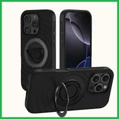 『人気商品』【2024最高傑作・極上のプレミアム感】 Bolvunes iPhone 16 Pro ケース MagSafe対応 手触り 圧倒的な保護力 【スマホリング搭載・360°回転スタンド】 米軍MIL規格耐衝撃 ワイアレス充電対応 指紋防止 縦横両対応