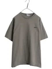 【お得なクーポン配布中!】 90s ナイキ スウッシュ 刺繍 半袖 Tシャツ メンズ L / オールド コットン ワンポイント シンプル カットソー クルーネック グレー 当時物