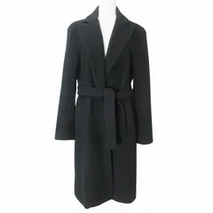 マークジェイコブスルック MARC JACOBS LOOK ベルテッド ガウンコート ロング ウール 4 M相当 黒 ブラック ■GY09 Xのサムネイル