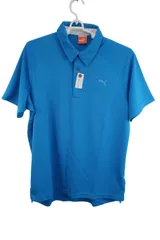【未使用品】PUMA GOLF(プーマゴルフ) ポロシャツ 水色 メンズ US S ゴルフ用品 2410-0897 新品