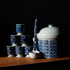 Royal Copenhagen ロイヤルコペンハーゲン TENERA パンチボウル＆6カップ＆レードル