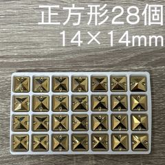 新体操 ラインストーン レオタード 衣装 ガラス 正方形 ゴールド 金 28個