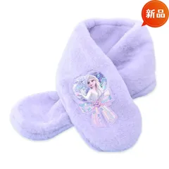 新品 アナと雪の女王 エルサ キッズ用マフラー 子供用 ふわふわ もこもこ ピンク 冬 防寒 かわいい
