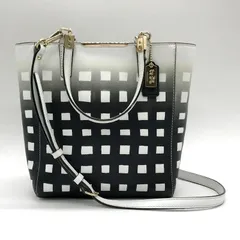 COACH コーチ マディソンギンガムサフィアーノ 2WAYバッグ ショルダーバッグ チェック柄 カジュアル レディース  服飾小物 B14393◆