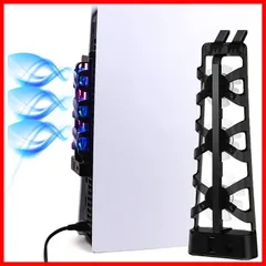 【特価セール】急速冷却 簡単装着 静音 USBポート P5 LEDライト付き ファン 冷却ファン【2024アップグレード版】P5対応アクセサリー冷却ファン ディスク版 P5用 デジタル版の両方に対応 Elnicec