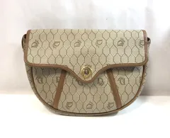 Christian Dior　クリスチャン　ディオール　ショルダーバッグ　ロゴ金具　ハニカム柄　レザー　PVC　ヴィンテージ　中古　004855