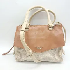 ◇ Θ FIORELLI 異素材ドッキング バイカラー ショルダーバッグ ベージュ系 レディース E  【1502030024548】