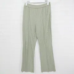 ◇ apart by lowrys ローリーズ ウエストゴム カジュアル リブニット フレアパンツ サイズF グリーン レディース E  【中古】 【1305160004950】