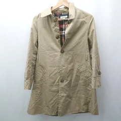 ◇ ◎ ROPE PICNIC フロントボタン　チェック柄　大人　カジュアル 長袖 トレンチコート サイズ38 ベージュ系 レディース E  【1505290014960】