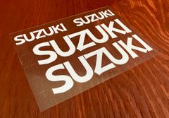 【全国送料無料】SUZUKI スズキ  白 カッティングステッカーシール★おまけ付き★ 4枚セット