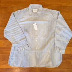 新品！【FORK&SPOON／URBAN RESEARCH DOORSド】長袖シャツ｜XL相当｜ゆったり・ストライプ｜グレー