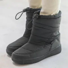 【ブラック】男女兼用ウインターファッション ブーツ 撥水 防寒 TAK キッズ キャサリンコテージ