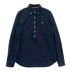 サイズ：0 PEARLY GATES パーリーゲイツ  長袖ポロシャツ ボタンダウン  ネイビー系 [240101330247]# ゴルフウェア レディース ストスト