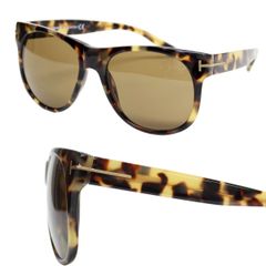 中古美品 1 TOM FORD トムフォード サングラス 鼈甲柄 ブラウン TF299 53J