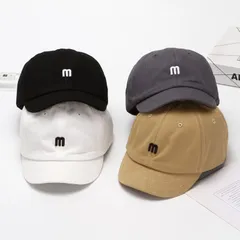 m ロゴ つば短い帽子  メンズ レディース つば短帽子   アンパイアキャップのサムネイル