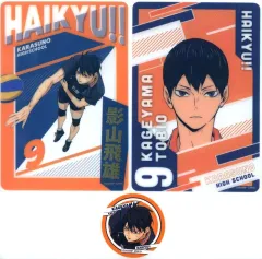 【中古】グッズセット 影山飛雄 クリアカード2種＆ステッカーセット 「劇場版ハイキュー!! ゴミ捨て場の決戦」