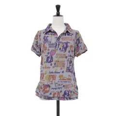 HYSTERIC GLAMOUR ヒステリックグラマー ガール プリント 半袖 ポロシャツ / カットソー素材 ペプラム スキッパーカラー コットン グレー系FREEのサムネイル