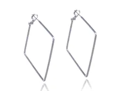 ピアス レディース スクエア フープピアス シルバー ジュエリー アクセサリー シンプル カジュアル 大人 ワンポイント