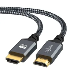 ★HDMI ケーブル 7.5M, Twozoh HDMI 2.0 4K/60Hz 2160p 1080p 3D HDCP 2.2 ARC 規格, 編組ナイロン