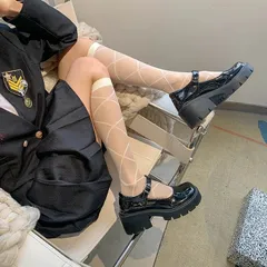 レースアップ柄ハイソックス 3足セット 膝下丈 編み上げ風 ハイソックス シアー シースルー 靴下 ソックス ロリータ Y2K ゴスロリ 地雷系 黒 病みかわ JK 制服 ロリータ コスプレ 美脚 u0L6451