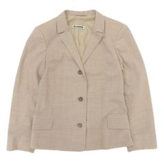 JIL SANDER ジルサンダー 3ボタンジャケット アウター レディース シルク ベージュ 38 90's