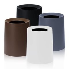 洗面所 オフィス キッチン ごみ箱 リビング ごみばこ シンプル フタなし 8L12L ルクレール ビニール袋隠す 2重構造 丸型 ピンク ゴミ袋が見えない Sサイズ ゴミ箱 1.5L