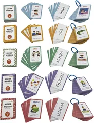 Femtos フラッシュカード 220枚 サイトワード sight word 英単語 英語フラッシュカード プリスクール 小学生 モンテッソーリ 幼児教育 幼児英語 English flash card words (横6.2 x 縦8.8 cm)のサムネイル