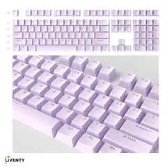 キーキャップ　113キー　キーボード　パープル　カスタムキーキャップ　交換用　メカニカルキーボード　アクセサリー　紫　ゲーミング
