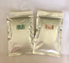 【もて茶って】抹茶100g 粉末ほうじ茶100g お菓子作り 無糖 粉末茶