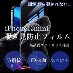 【人気フィルムＮo1】周囲から覗かせない《世界のゴリラガラス》【iPhone13mini】 覗き見防止強化ガラスフィルム　プライバシー保護　