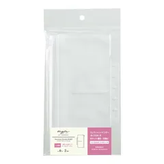 送料無料 【新品 未使用 未開梱】 リヒトラブ　myfa ファスナーポケットリフィル 2分割 キーホルダー・缶バッチ用　N3360