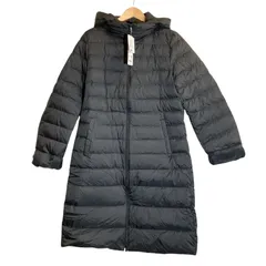 【美品】タグ付き UNIQLO ユニクロ   ULTRA LIGHT DOWN ウルトラライトダウン ブラック 黒 ロングコート アウター レディース Lサイズ