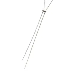 【シルバー×ワンサイズ】[Cream dot. クリームドット公式] ネックレス レディース  タイ 金属アレルギー ニッケルフリー ループタイ ロング フリーアジャスター y字 ヴィンテージ調 大人 